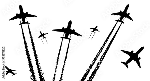 Aircraft Motion Vector with Takeoff Landing and Contrail Flight Paths