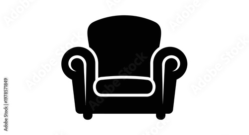 A classic black leather armchair with a luxury vintage design provides a comfortable seat for elegant home decor, isolated on a white background as a timeless piece of antique furniture