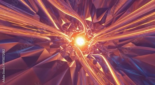 Abstract Energy Tunnel with Glowing Core during Cosmic Travel