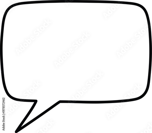 Simple vector speech bubble illustration for dialogue and communication needs
