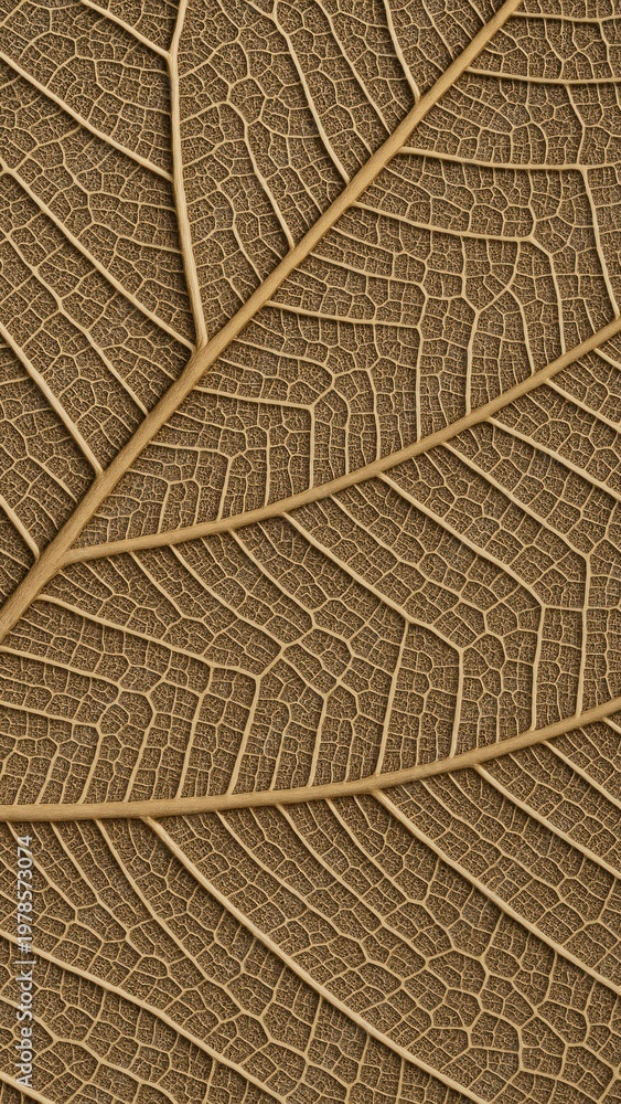 Fototapeta premium Intricate leaf texture mobile wallpaper
