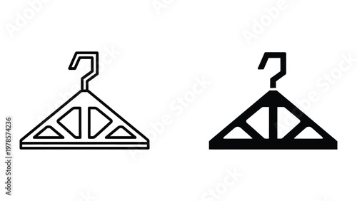 Comparison of a hollow and solid triangular structural frame with hook attachment