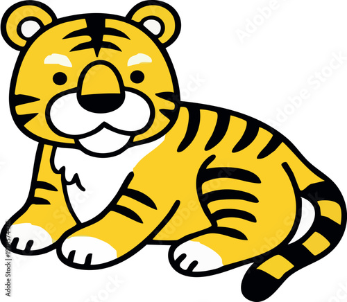 tiger striped strong powerful mighty