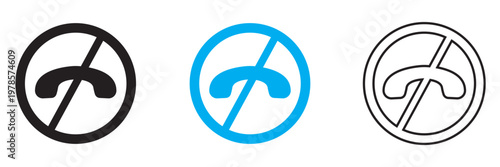 Phone Call Icons Set Communication Symbols Collection. communication, support, incoming outgoing calls and notifications.