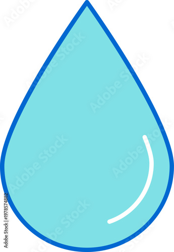 Simple flat water drop icon