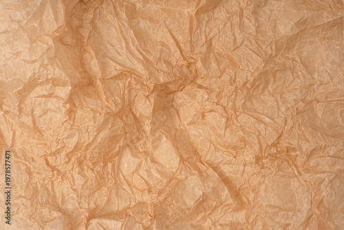 Crumpled paper as background. Top view.