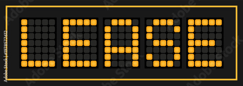 Orange color led banner in word lease on black background