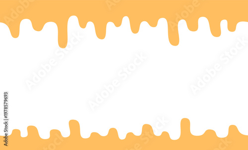 Abstract card frame poster cheese dripping border backdrop design