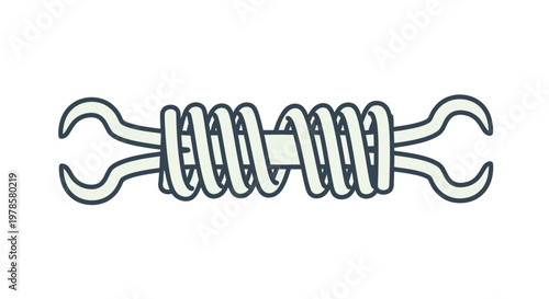 A spring-loaded wrench combination tool with adjustable spanners on both ends is shown in a detailed illustration.
