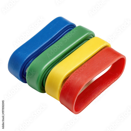  three set of Resistance Bands isolated [Transparent Background PNG].