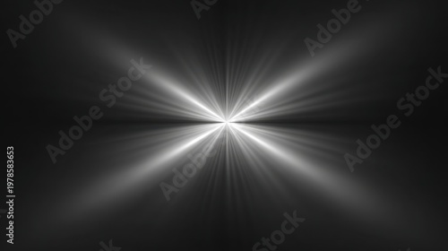 Abstract Black and White Background with Radiant Light Rays for Creative Projects and Designs