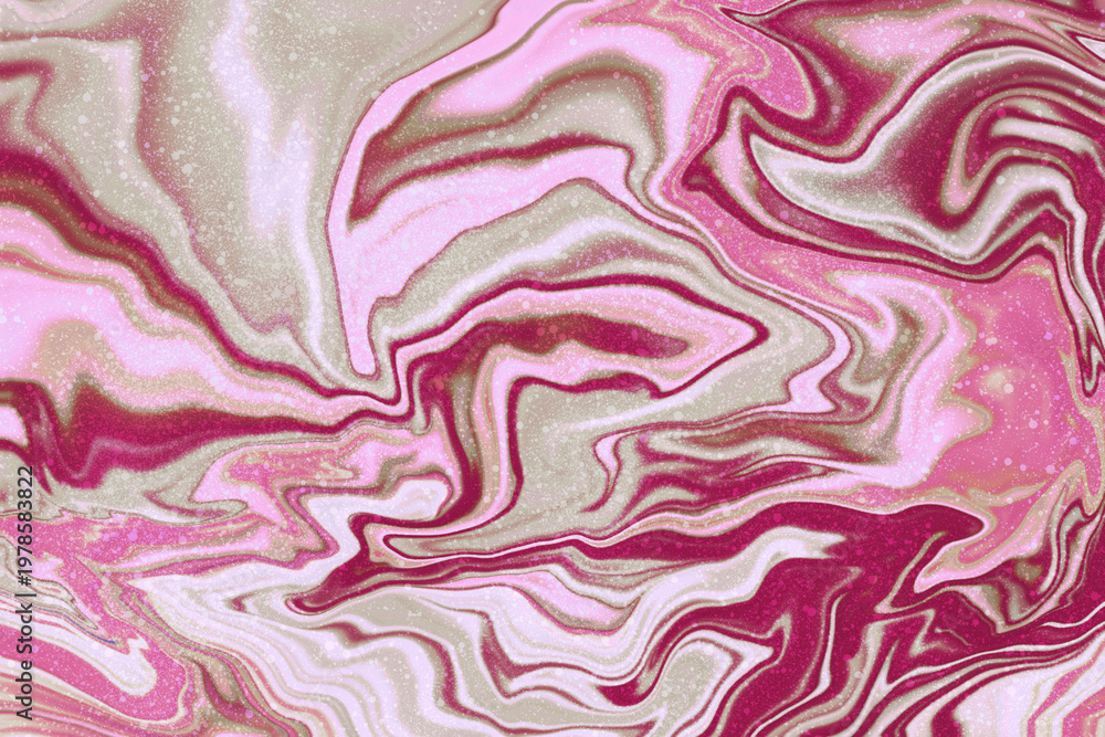 Fototapeta premium Swirling patterns in shades of pink and beige create a textured design
