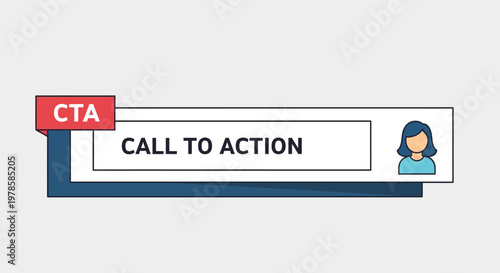 Graphic Call to Action Button Element for Digital Marketing and Website Interface Design.