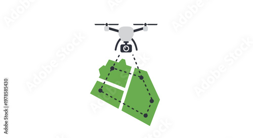 Drone capturing aerial farm land.