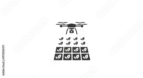 Drone dropping leaflets with checkmarks.