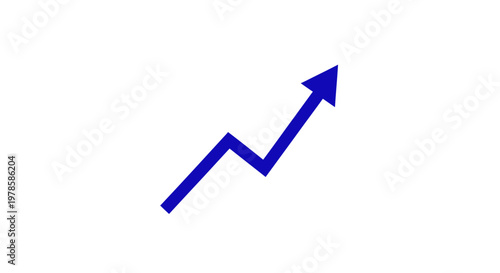 Blue Arrow Pointing Upwards Trend.