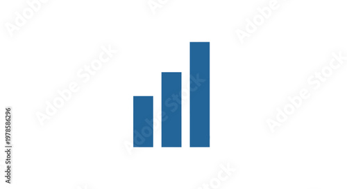 Blue bars graph chart increasing.