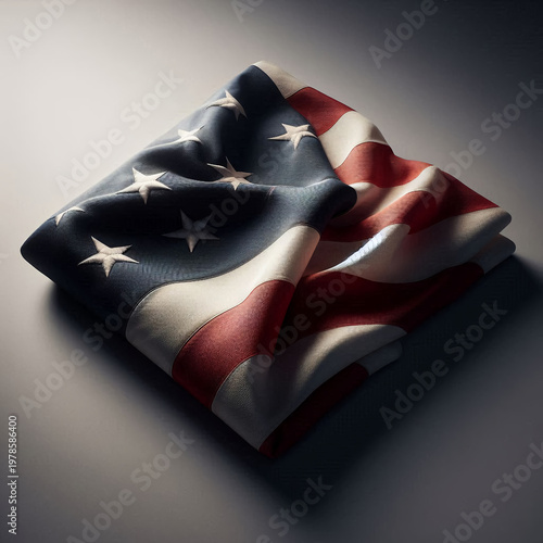 Ceremonial Folded American Flag Representing Honor, Duty and National Remembrance Tradition