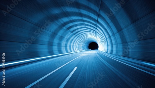 Exploring the limitless journey through a futuristic tunnel urban setting image dynamic perspective technology concept