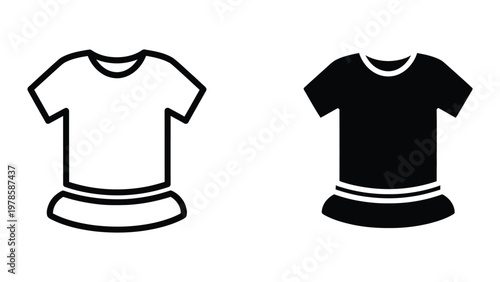 Comparison of a white and a black t-shirt design with different sleeve styles