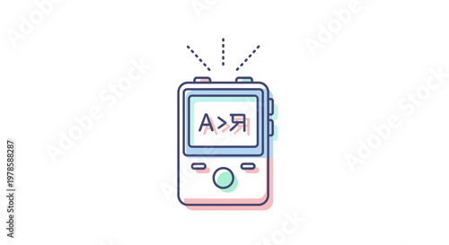 Simple illustration of a pager device.