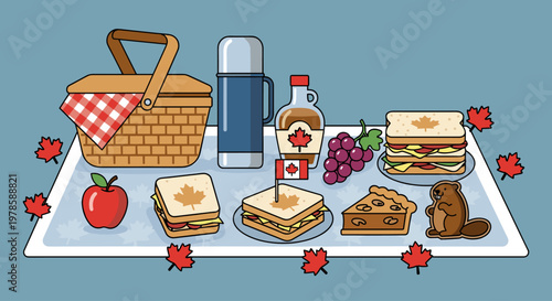 Sandwiches and food on tray table.