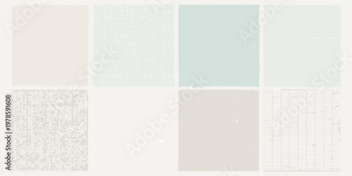 Abstract pastel color blocks with textured and grid patterns