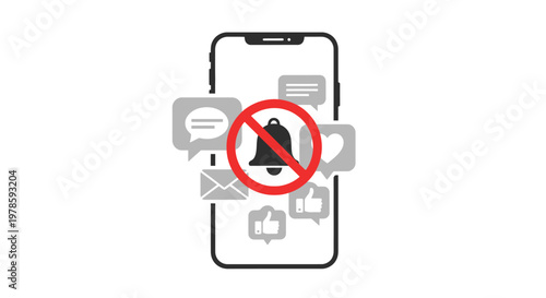 Smartphone with notification bell icon.