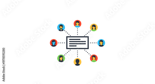 Social Network Connection People Icons.