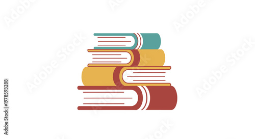 Stack of Colorful Book Collection.