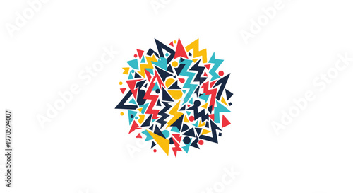 Colorful Geometric Shapes Pattern Design.