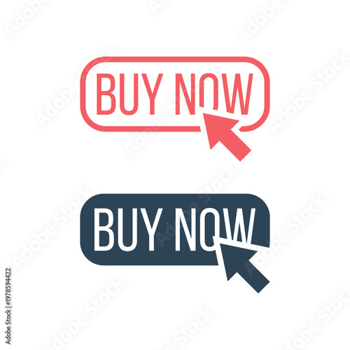 Sale icons set, buy now signage.