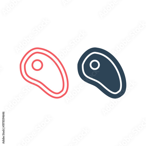 Meat icons set vector design illustration.