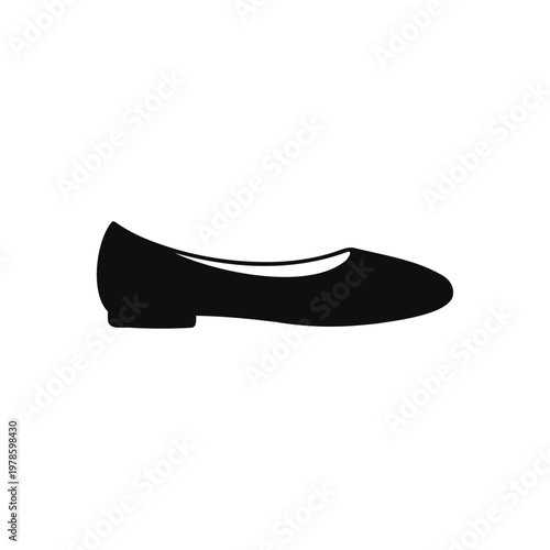 Flat shoes silhouette vector flat illustration design.