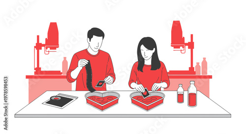 Couple Creates Heart Shape Fondant for Romantic Dessert Baking