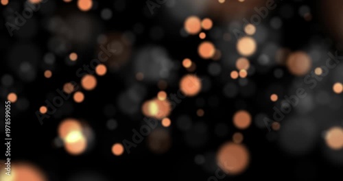 Abstract Floating Bokeh Particles with Glowing Light Sparkles and Soft Defocused Motion Background for Celebration Luxury Fantasy Dream and Elegant Visual Design Animation in 4K