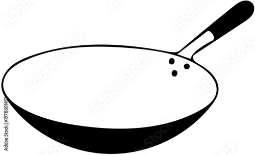 frying pan vector illustration