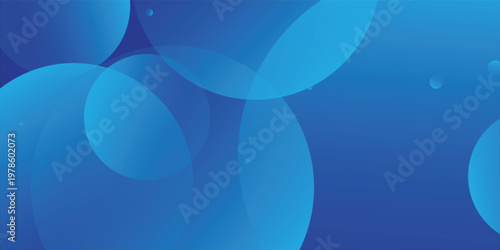 Creative blue spheres float softly against a deep blue backdrop, smooth circles suggest movement, harmony, or fluidity, abstract floating sphere composition, vector creative background