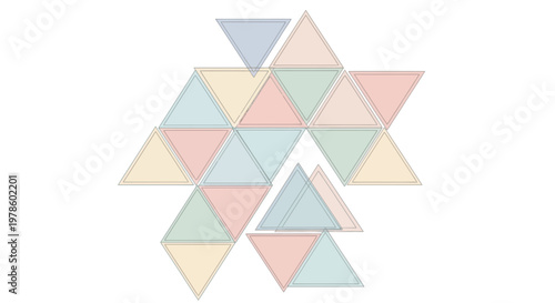 Fotografie Colorful Geometric Triangle Mosaic Pattern.