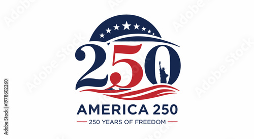 Title america 250 logo celebrating 250 years of freedom and independence description the official logo for america 250 commemorating 250 years of