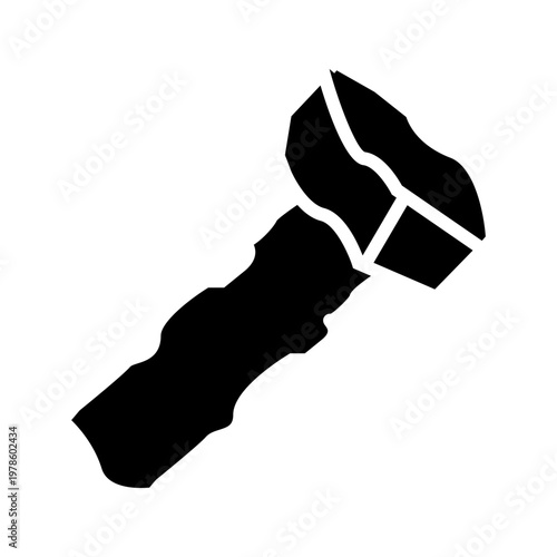 black screw for construction and tools glyph solid style icon