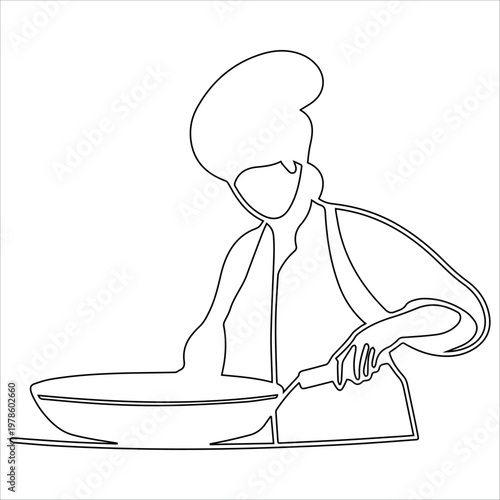 Elegant line drawing of a person playing a stringed instrument in a relaxed pose