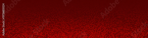 Digital red bitmap texture with dither gradient effect. Vector realistic illustration of seamless pixel pattern for retro video game background, abstract geometric art, vintage computer graphics