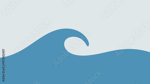 Simple rhythmic ocean wave illustration – Suitable for meditation apps, cruise line marketing, or coastal lifestyle blogs.