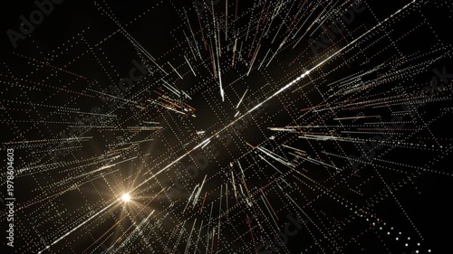 Abstract Futuristic Digital Data Lines with Glowing Neon Technology Network Animation Background for Artificial Intelligence Cyber Innovation and Modern Virtual Communication Concept in 4K