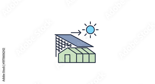 Solar Panel on a Green House.