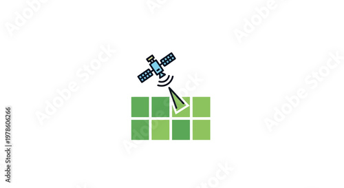 Solar panel on green roof top.