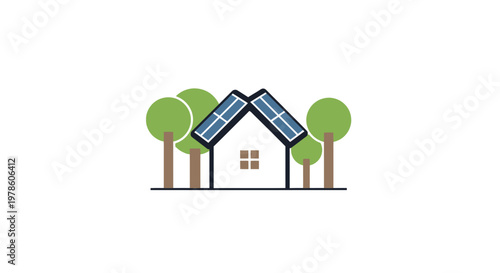 Solar panels on a house roof.