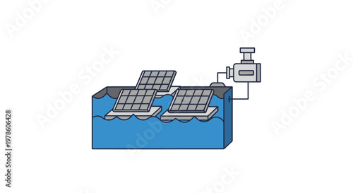 Solar panels on blue battery box.