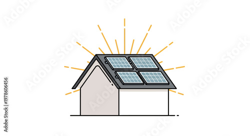 Solar panels on house roof top.